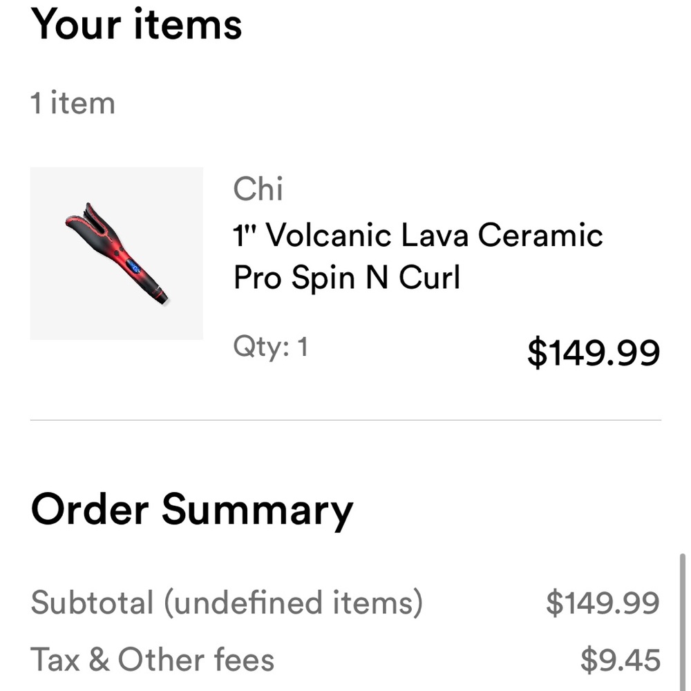 1” chi volcanic spin and curl with box - Picture 5 of 9